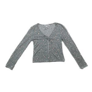 Tilly's White Fawn | Girls Floral Tied Front Cardigan Mint Green | Large